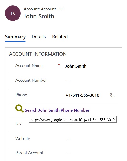 Custom Url Control
