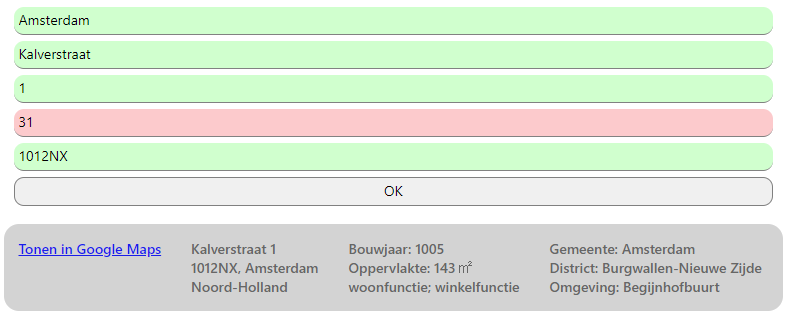 Dutch Address PCF
